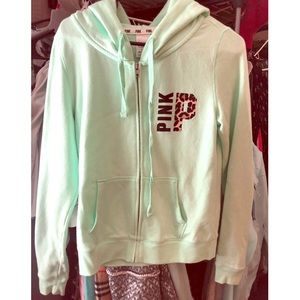 ❌❌SOLD❌❌VS Pink Zip-up Jacket! Size S!